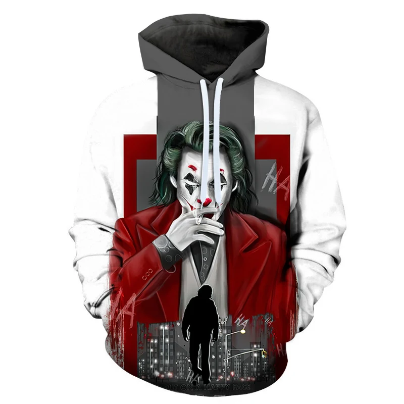 

High quality 3D clown pattern sublimation print hoodie sweater