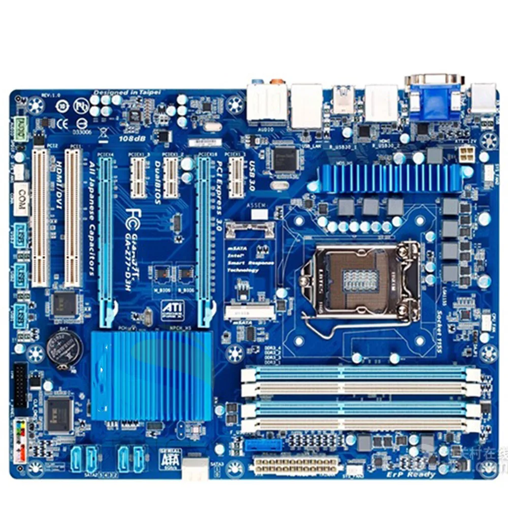 

For GIGABYTE GA-Z77-D3H Desktop Motherboard Z77 Socket LGA 1155 i3 i5 i7 DDR3 32G ATX UEFI BIOS Original Z77-D3H Used Mainboard