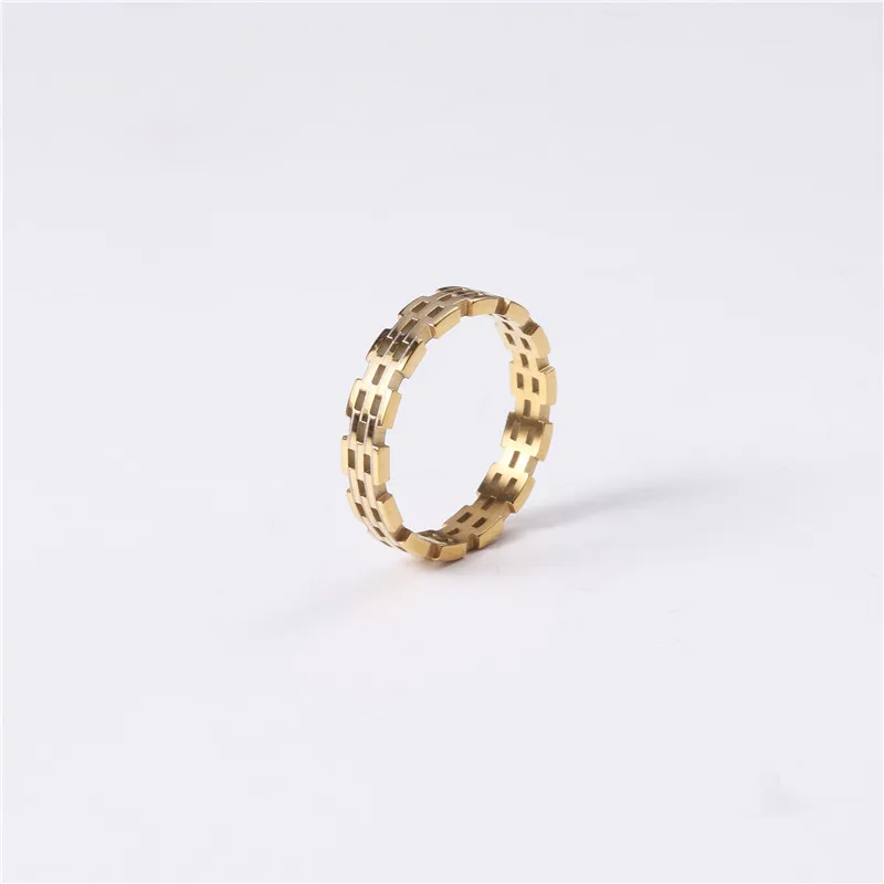 

High Quality Gold Plain Stainless Steel Rings for Women Trends Jewelry Minimalist Ring