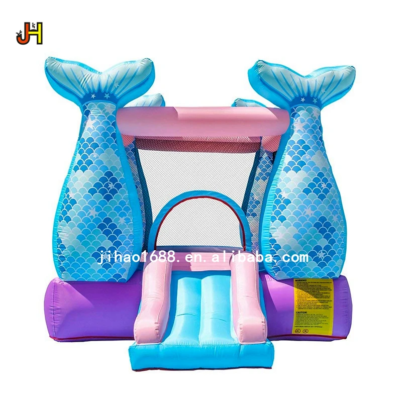 
Dolphin Inflatable Bounce House Kids Inflatable Mermaid Jumping Castle With Slide 