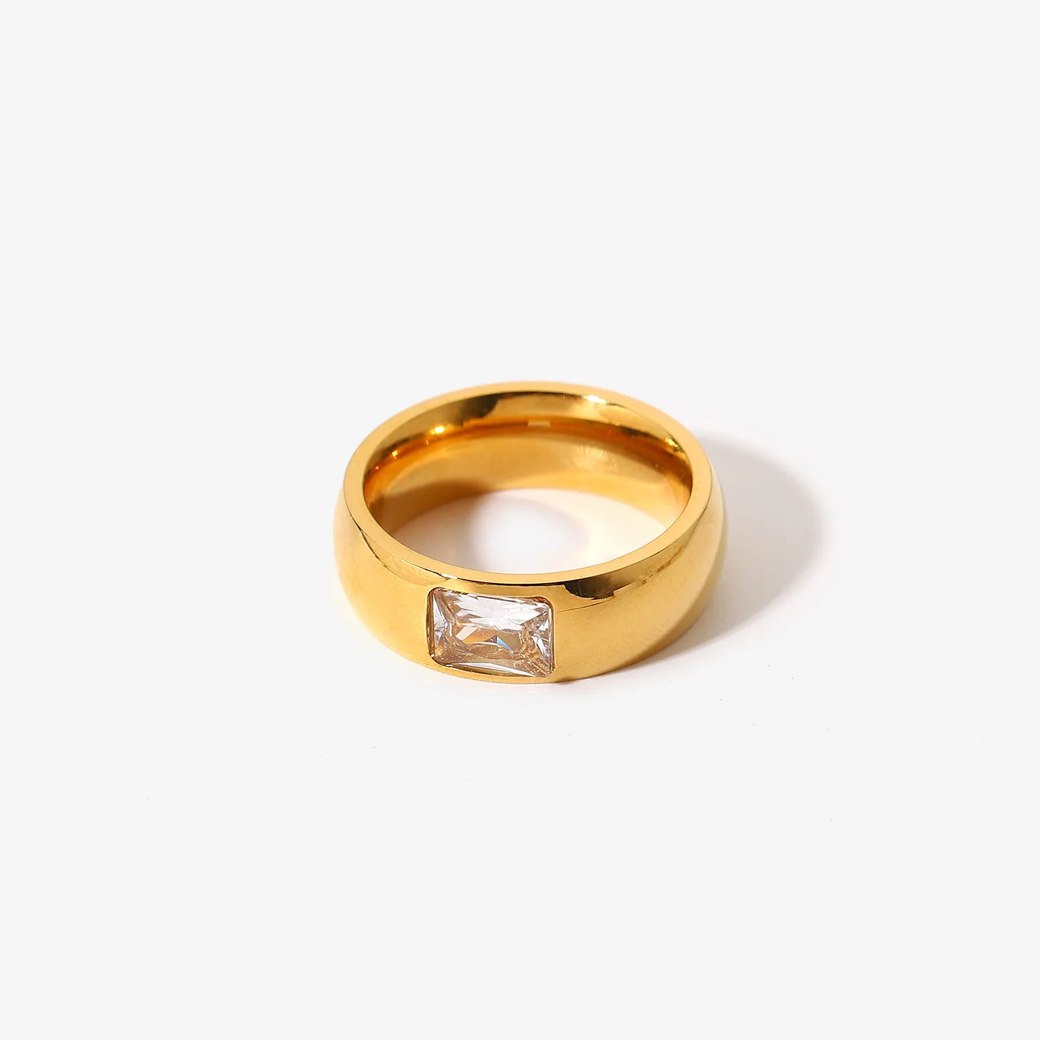 

Best price for New women's trend dw classic clear quartz wedding rings gold 18k couple, 18k gold