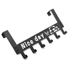 Hot Sell Wall-mounted Carbon Steel Detachable Clothes Hook Back Door Hanging Hook Over Door Hanger