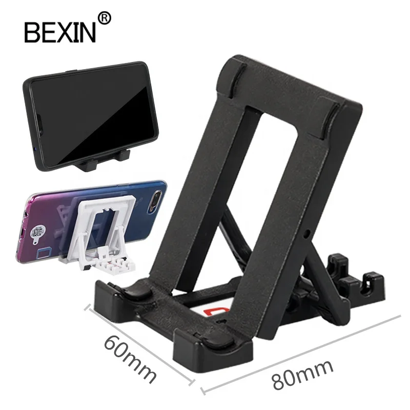 

Portable lightweight Mobile phone support cell phone Mini Table stand clip holder Bracket universal desktop Tablet phone holder, Whte and black