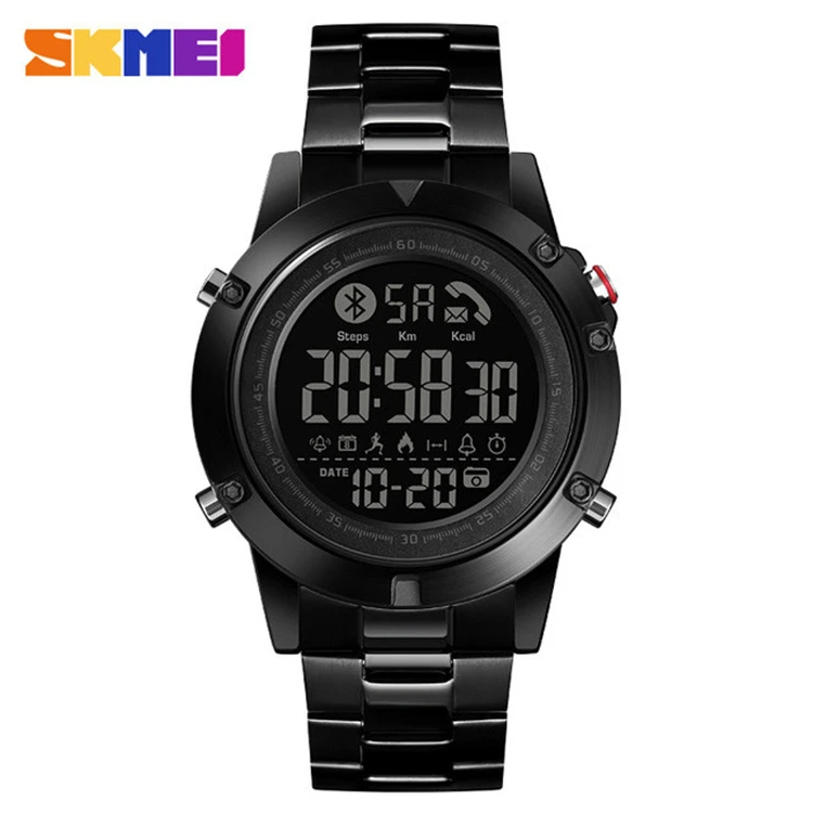 

SKMEI 1500 Smart Fashion Sports Watch Men Life Waterproof No Charge Endurance Ability Motion Track reloj inteligente, Black