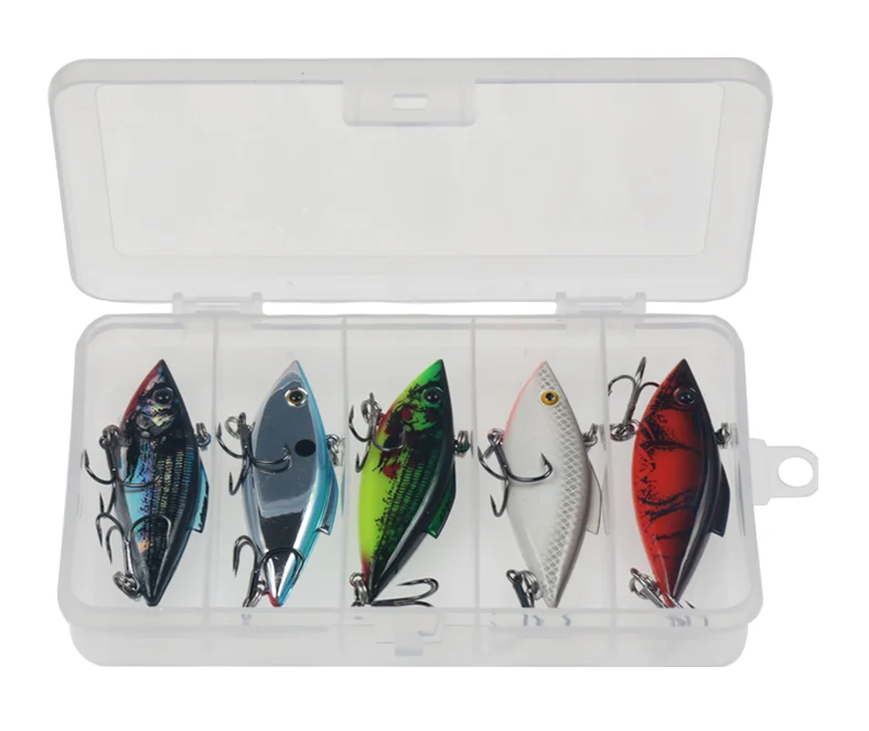 

5pcs 55mm 8.5g japanese fishing hard lures long casting bass sinking fishing VIB lure set, 6 colors