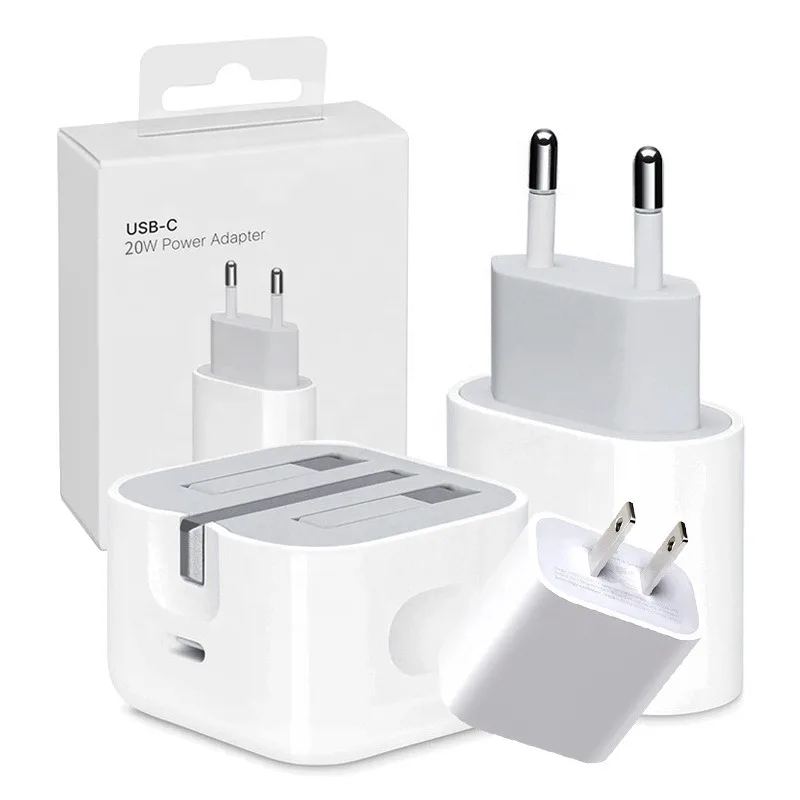 

Travel Kits USB PD 18W 20W Wall Quick Charger Adapter Type C Fast Charger for iPhone USB C PD Power Charger with Cable, White