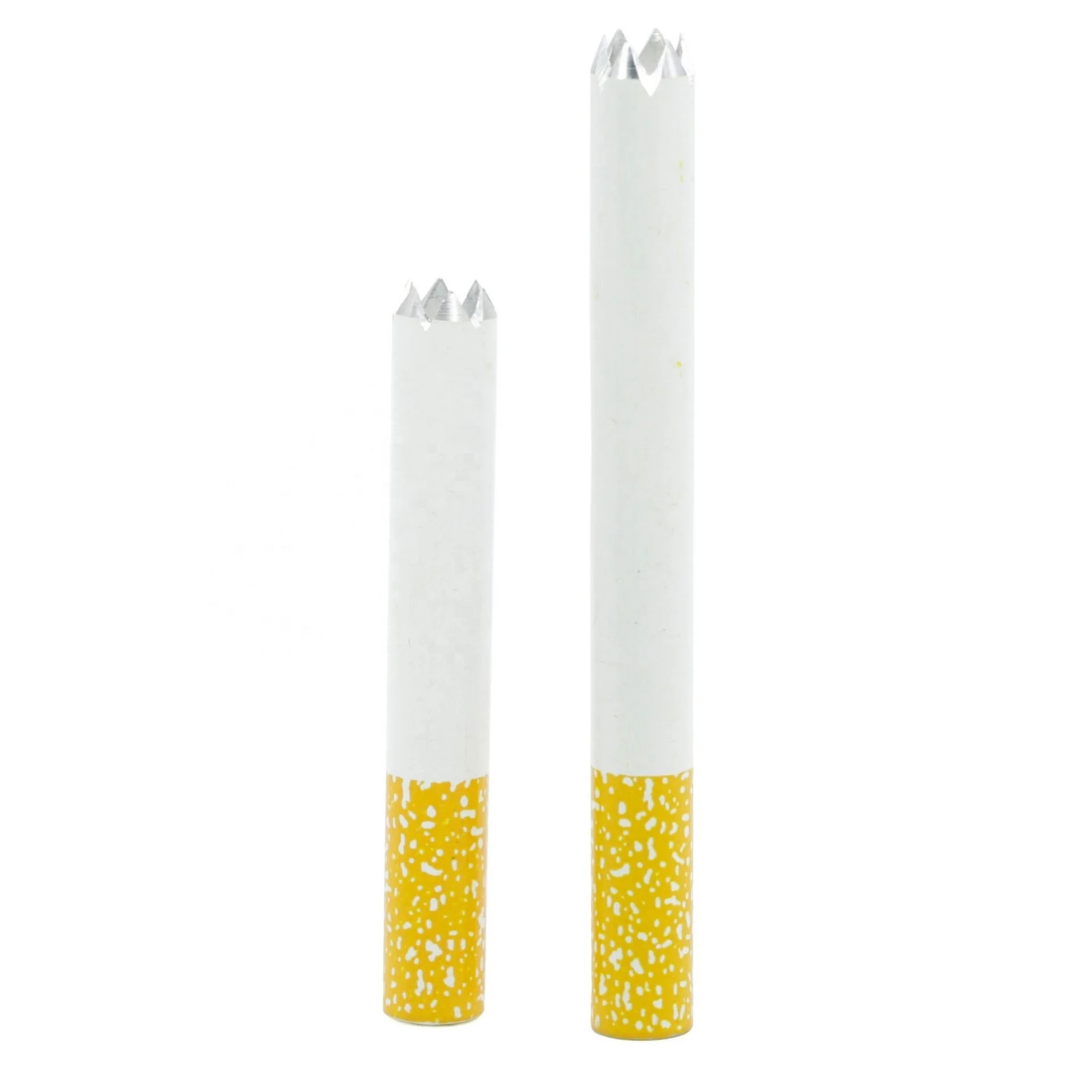 

Creative Cigarette Shaped Tine Mouth Metal Pipe Length 78mm 55mm Aluminum Alloy Cigarette Pipe jhcentury, Picture