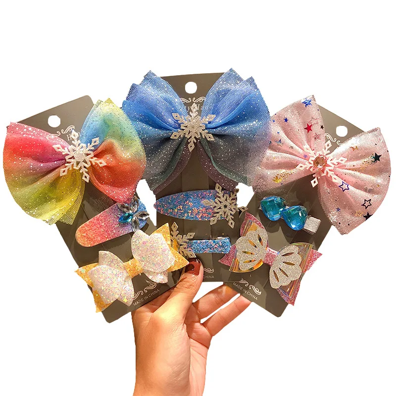 

Children Princess Cartoon Hair Clip Hair Accessories Hairpin Accessories Gift, As photos