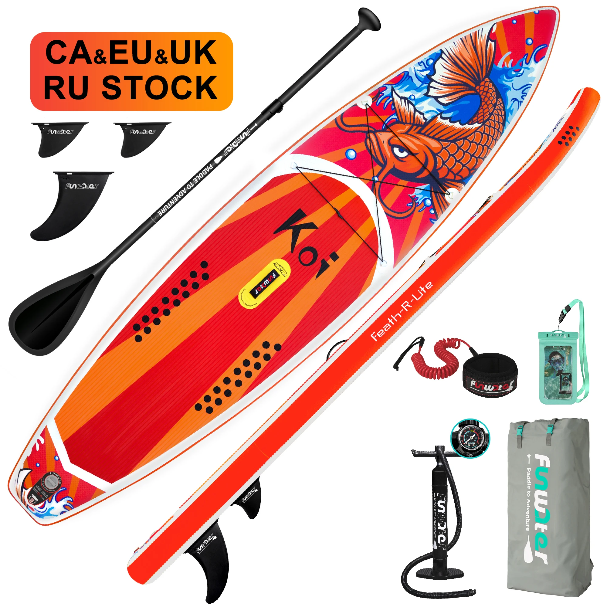 

FUNWATER Dropshipping OEM sup board double layer paddle board inflatable surf board stand up paddleboard supboard iboard