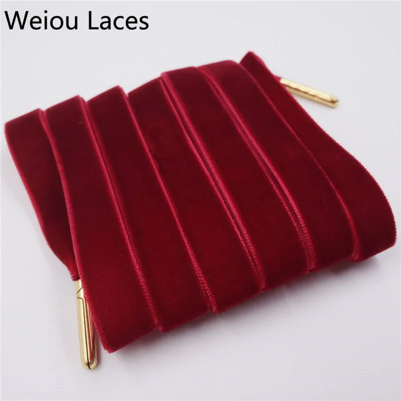 

Weiou Brand luxury Velvet Trendy flat Shoelaces Lovely for womens shoes