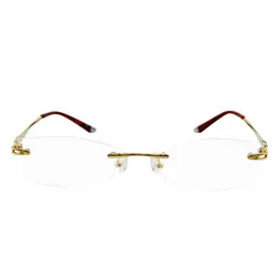 MLM Rimless Titanium Frame Eyeglasses Optical Pres