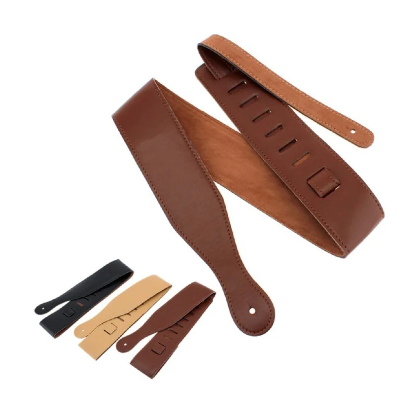 

Pu Leather Stitched Adjustable Guitar Strap for Electric Acoustic and Bass Guitars