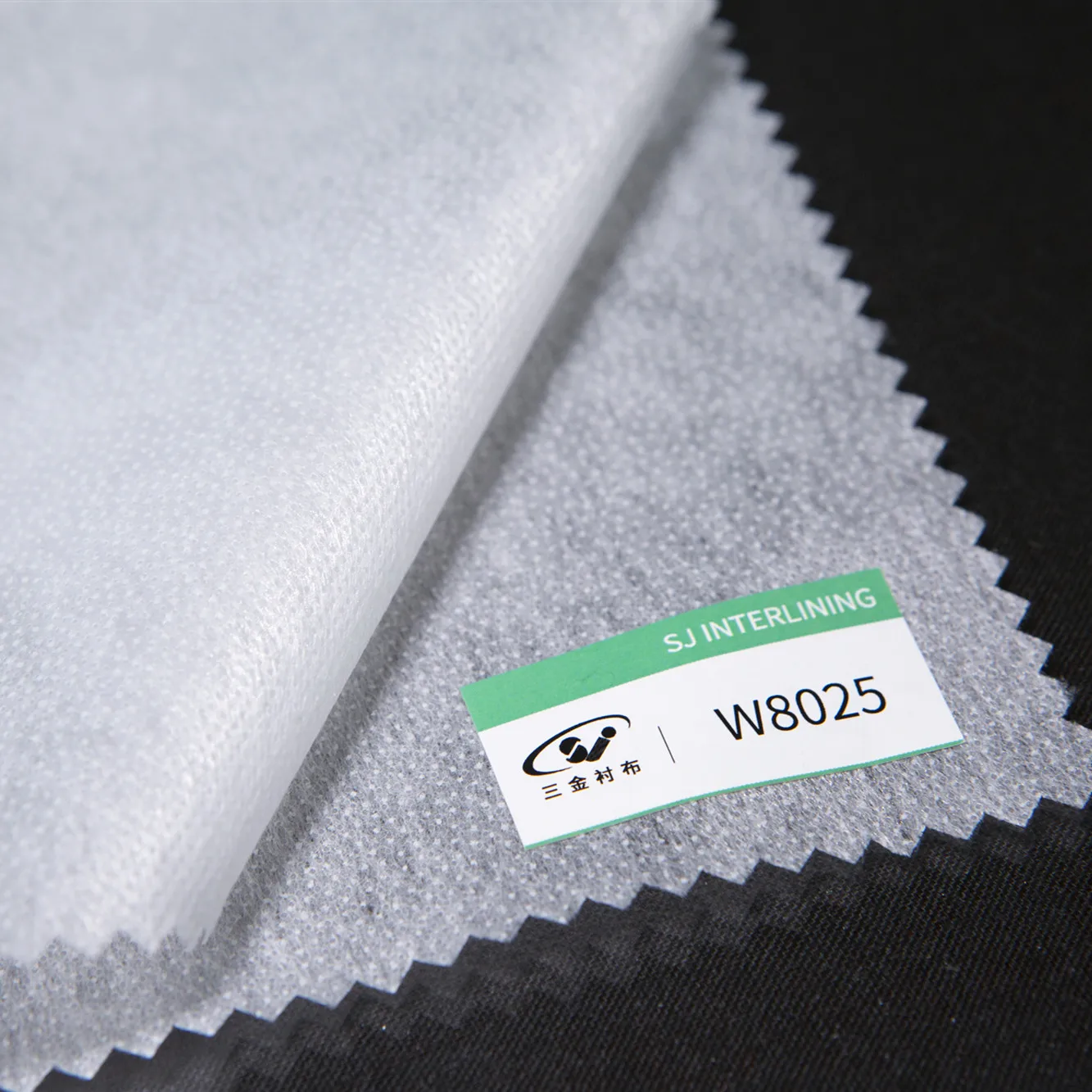 

100% polyester non-woven fusible buckram interfacing W8025, Follow customers' color standard