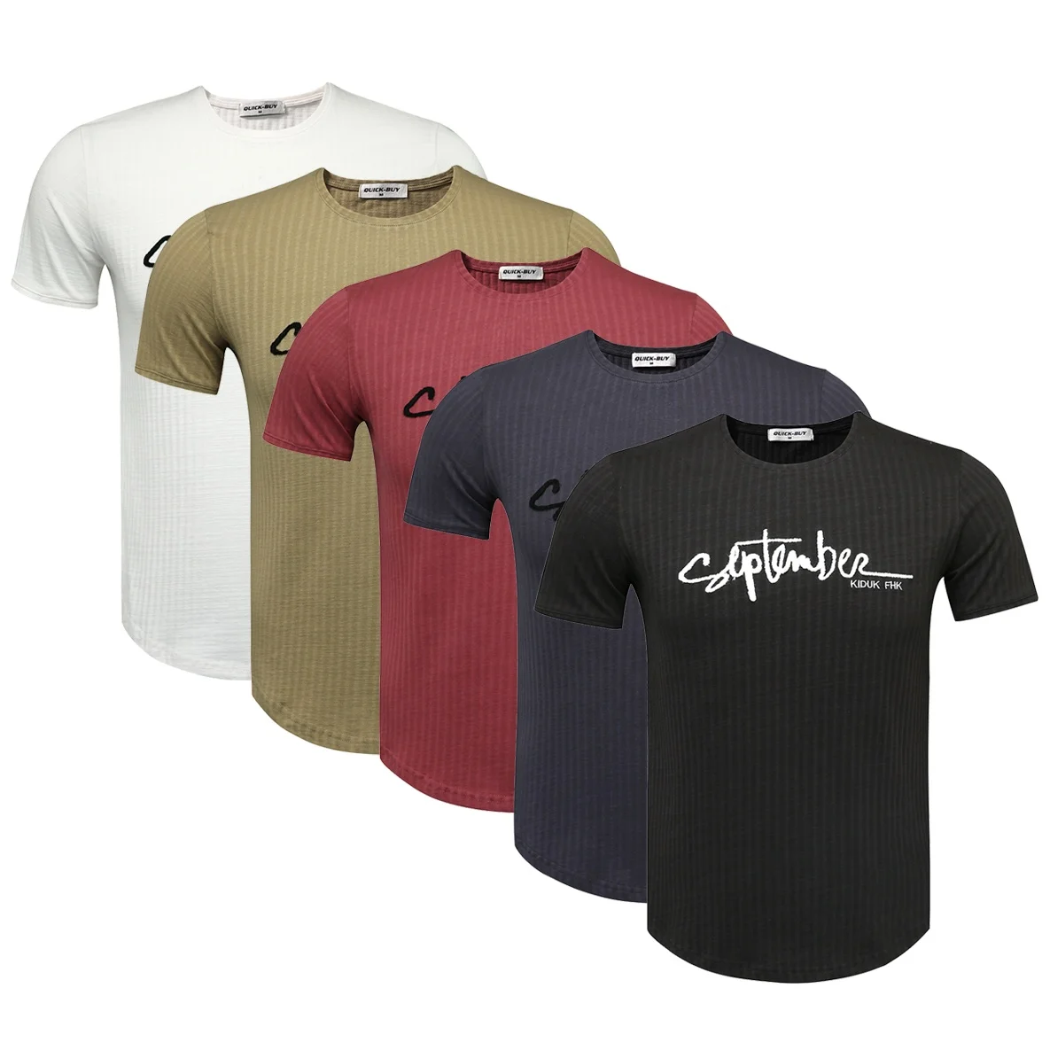 

Wholesale Stylish Loose Chenille Embroidery Hip Hop T-Shirt Vertical Striped Fabric Men Custom Logo 100% Cotton T Shirts