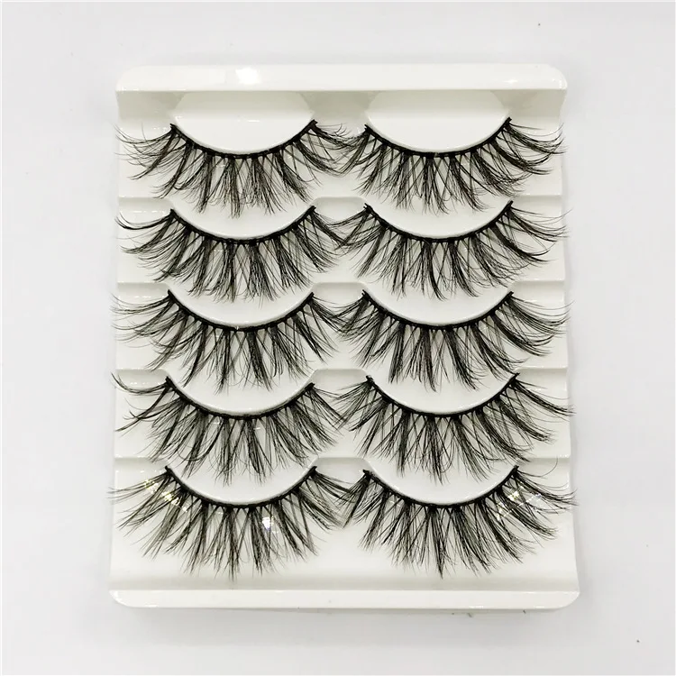

Hot Sale 5d Real Round Box Eyelashes And Packging Faux Mink Lashes