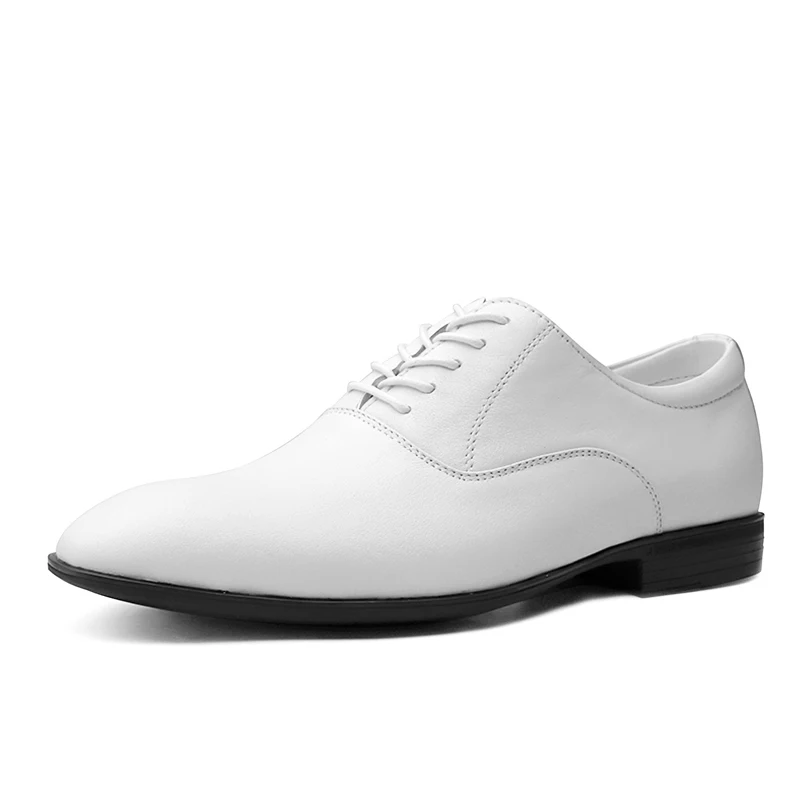 

European Jinjiang Wholesale Men White Genuine Leather Formal Oxford Dress Wedding Shoes, Black,brown,white
