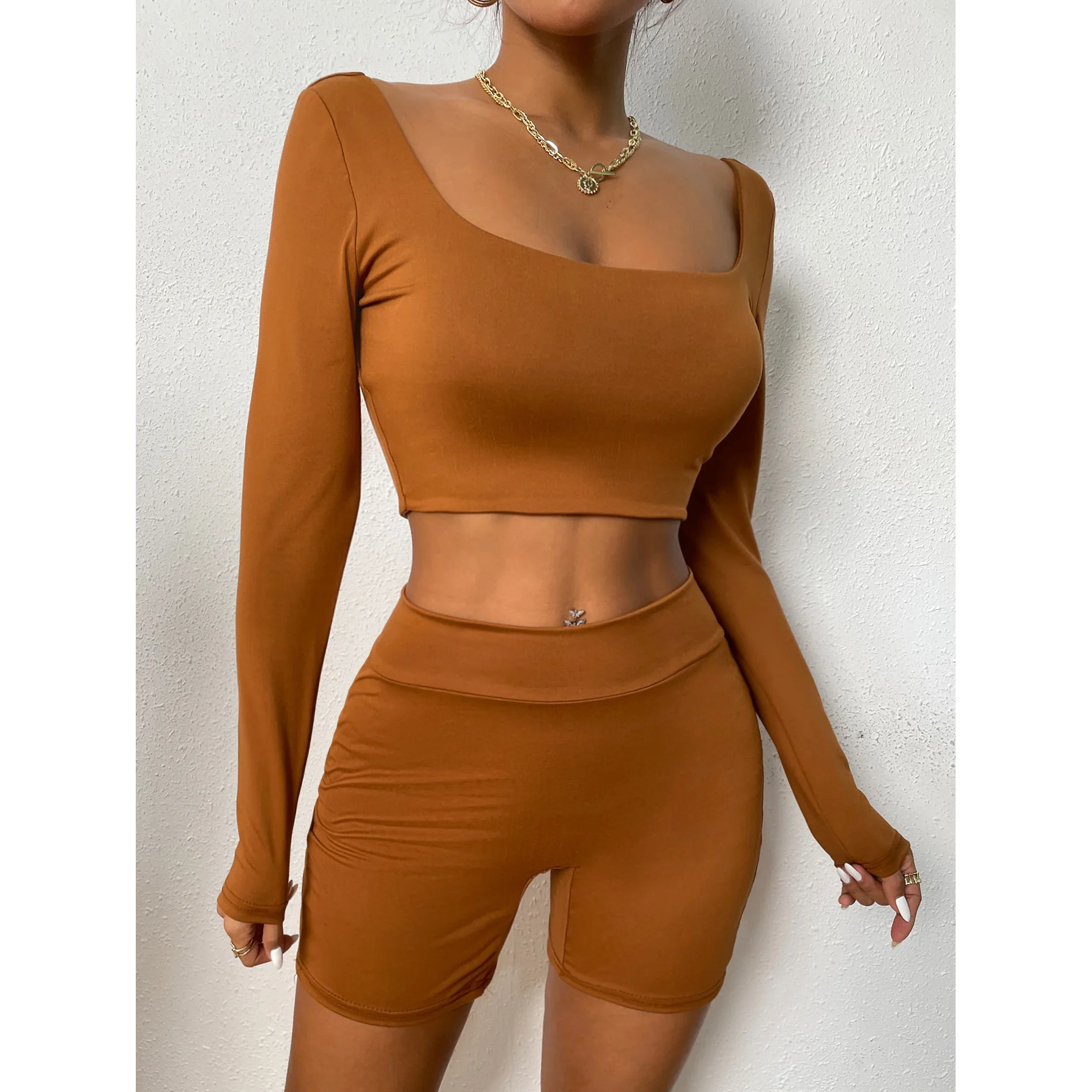 

Discount two piece set street wear sexy lady style new elegant fashion casual daily life suit for women, Picture shows