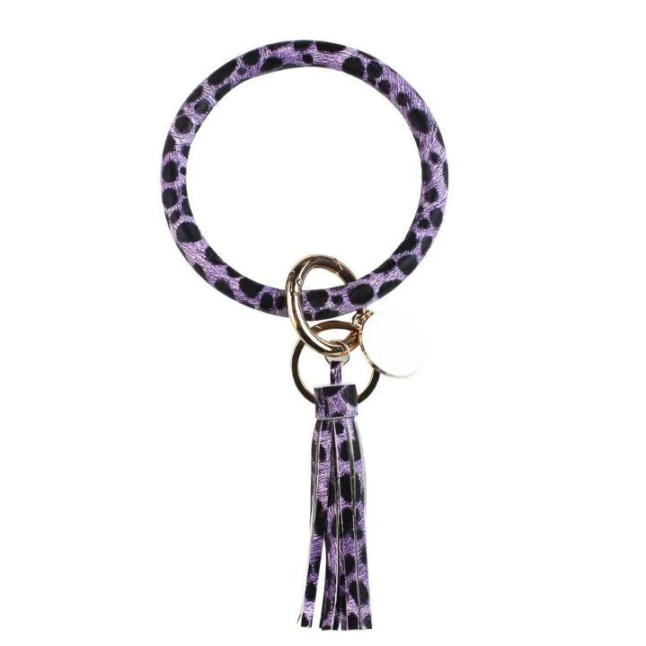 

ER1018 2019 Hot Sale PU Leather Bracelet for Women, Oventure Joker Big Key Ring