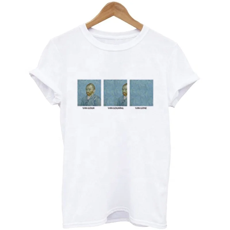 

Summer T Shirt Women The Van Gogh Printing T Shirt Basic T Shirt, Picture