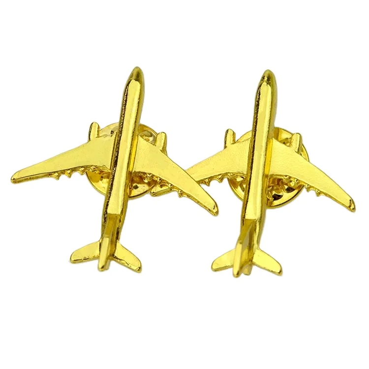

Oem China Artigifts Factory Direct Sale Wholesale Custom 3D Plane Lapel Pin Metal Gold Airplane Pins Brooch Aircraft Pin Badges