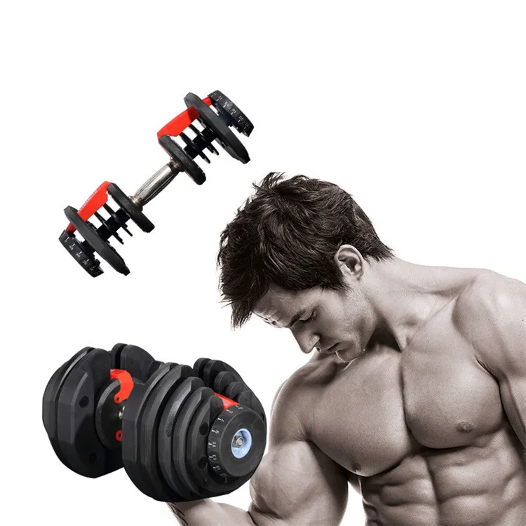 

40KG Customized Logo Fitness Equipment Gym Adjustable Dumbbell On Sale, Black