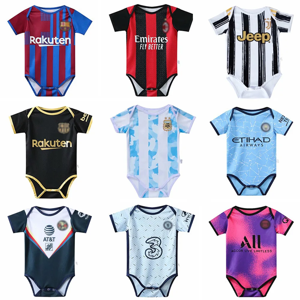 

Funny Cute Baby Football Soccer Jersey Sleeveless Clothes Rompers Set for Summer Sports