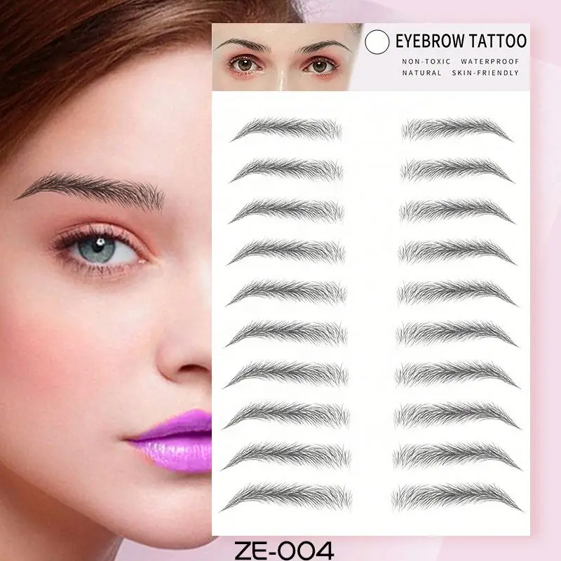 

Water Transfer Tattoo Stickers Women's Waterproof Eyebrow Voogue, Black