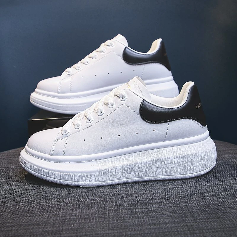 

2021 new style lace-up sports shoes for ladies women's fashion comfortable sneakers single shoes, Black,white