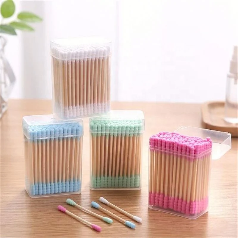 

Double Sides Beauty Cleaning Stick Colorful Cotton Bud Voogue, Pink/blue/white/green