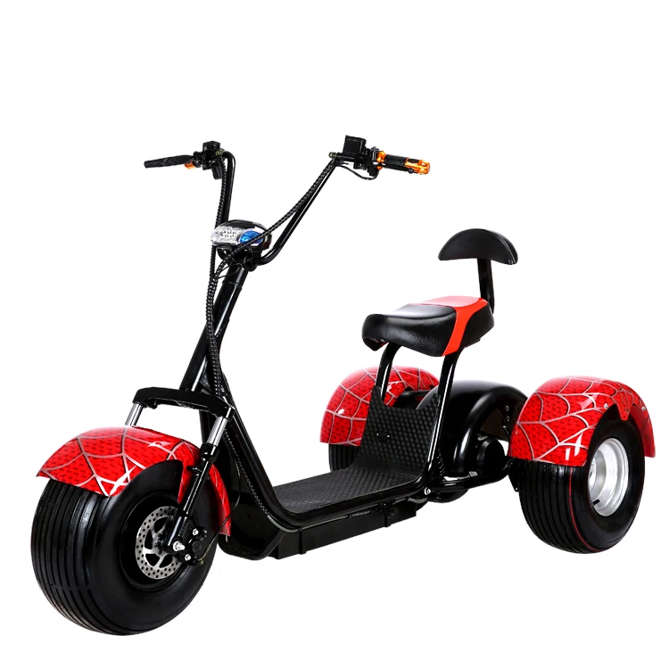 

Factory Wholesale EEC 3 Wheel Citycoco Scooters 2000W Import Electric Trike Motorcycle from China 20A Battery, Black