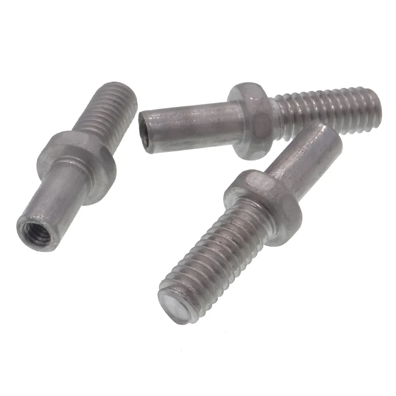 Fastener Cnc Lathe Part Double End Threaded Stud With Hex Bolt Nut For 