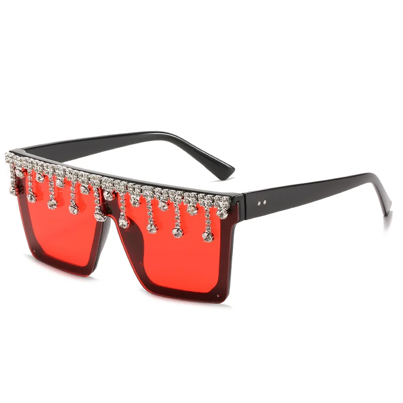 

2021 diamond suqare women mens framelss sunglasses with private label
