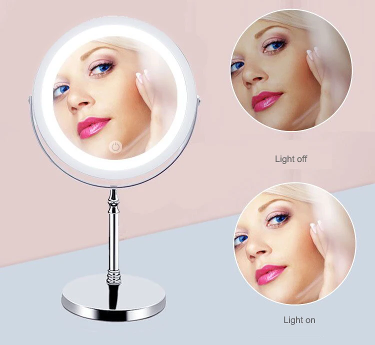 Battery Operated Magnified Light Makeup Mirror