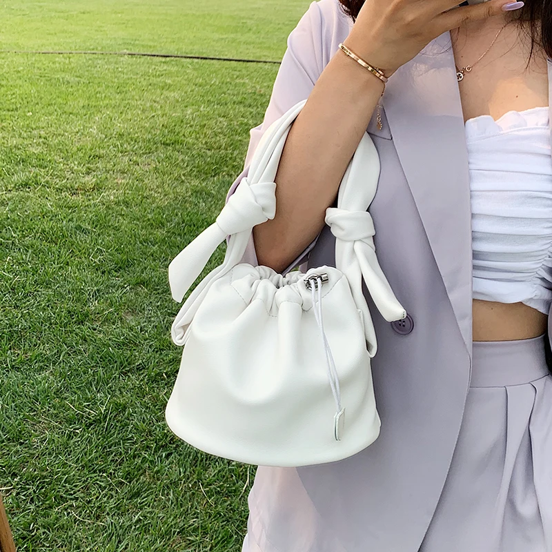 

Small Drawstring Bucket Bags Lady New Style Crossbody Bag for Women 2020 Fashion Women Hand Bags Leather Handbags