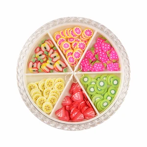24 styles mixed colorful 3d DIY nail art decoration polymer clay fimo nail art fruit slices 2
