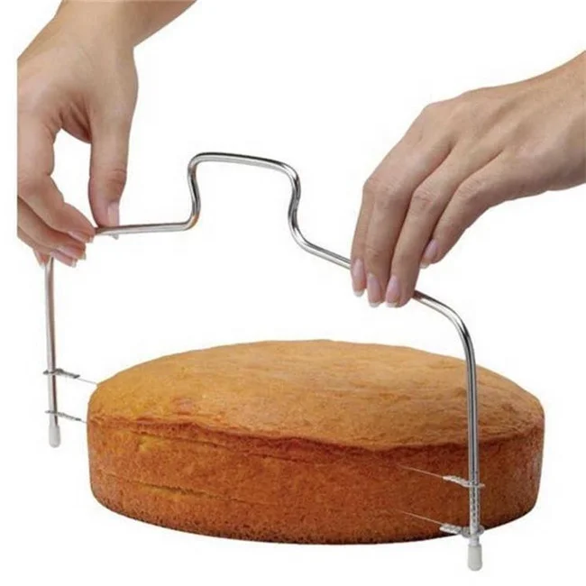 

MZL Stainless Steel Cake Bread Cutter Adjustable Durable Leveler Cake Slice Tools Double Slice Bread