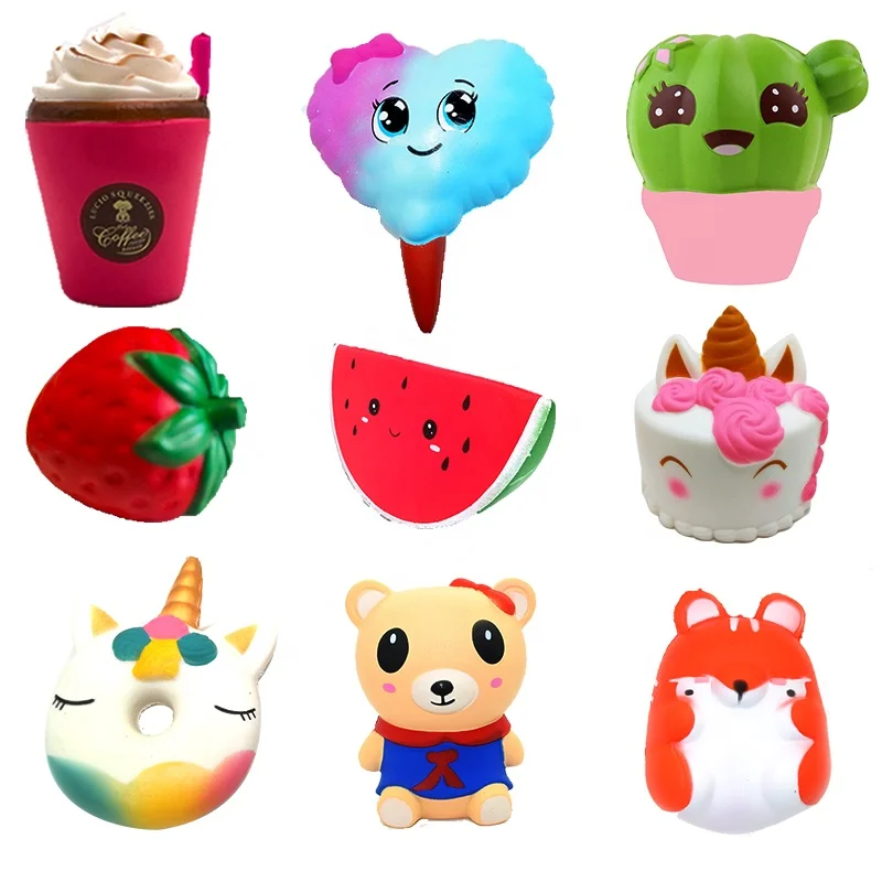 
High Quality China Factory Wholesale Kawaii Pu Foam Slow Rebound Squeeze Toy Jumbo Slow Rising Scented Cute Squishy 