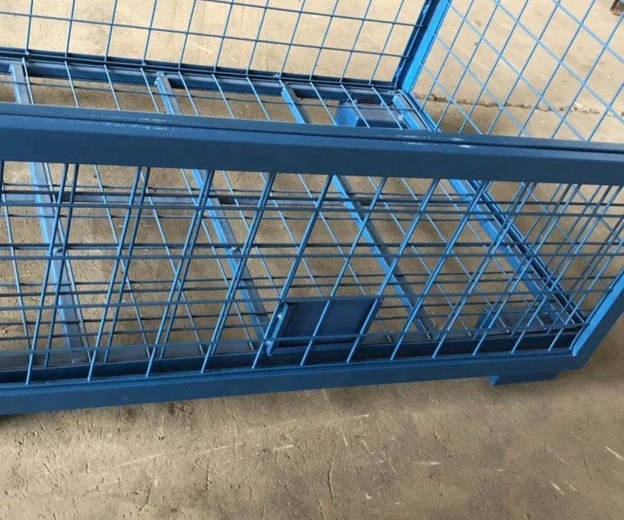 
Hot sale powder coated welded steel storage wire mesh box cage 