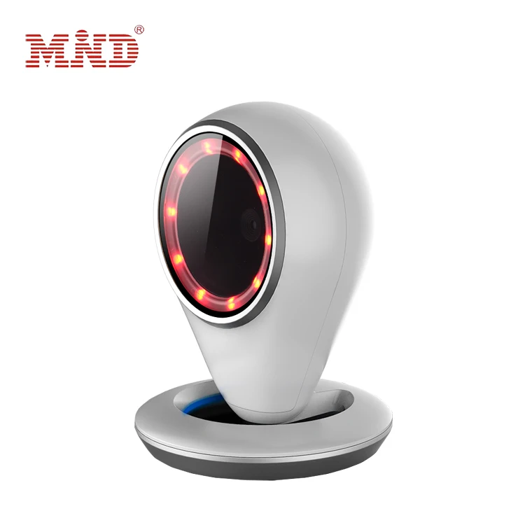 

High Speed Desktop Handsfree pdf417 QR Code 2D Bar Code Scanner, White