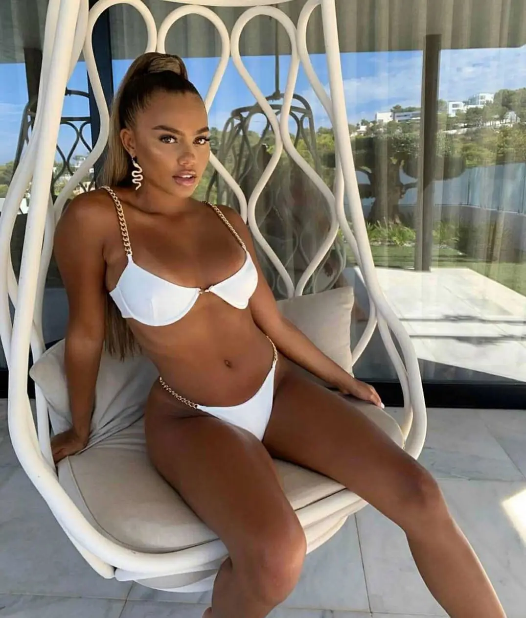 

2021 New sexy high-waisted Bikini female swimsuit sexy bikini bikini, Picture color