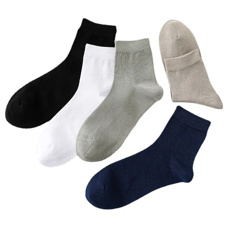 

JR-610 Oem Combed Cotton Crew Socks Breathable Daily Wear Comfort Solid Color Casual Socks For Men, Custom color