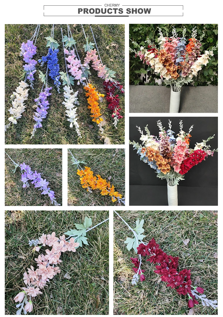 Cheap Single Branch Artificial Silk Flowers Real Touch Wedding Fake