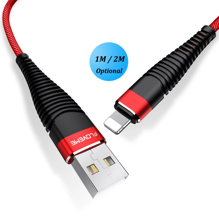 

Free Shipping 1 Sample OK FLOVEME High Quality 2A Charging Mobile Phone Data Transfer Usb Cable For iPhone