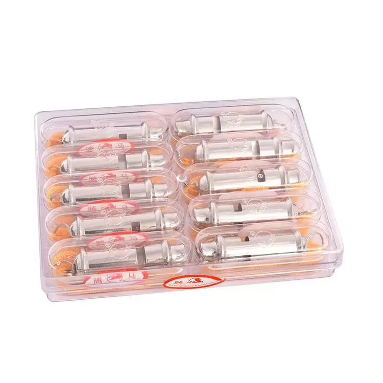 
Promotional metal loud police referee sports whistle lanyards 