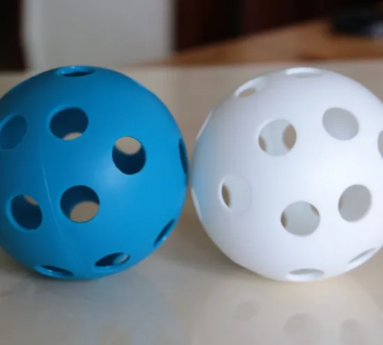 

70MM assorted color hollow plastic ball with 26 holes