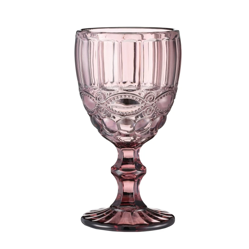 

Wholesale Customized Set Of Colored Embossed Reusable Wine Water Ice Cream Glassware Wine Accessories, Customized color acceptable