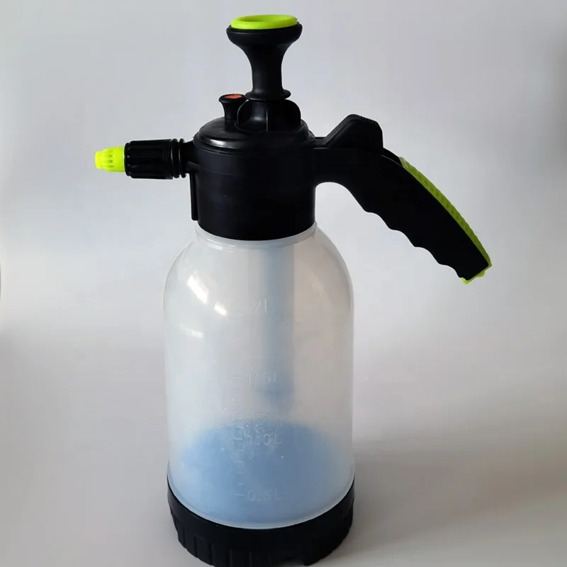 

High quality New type Transparent 2liter Pressure Sprayer with PE bottle for Garden, Transparent and yellow