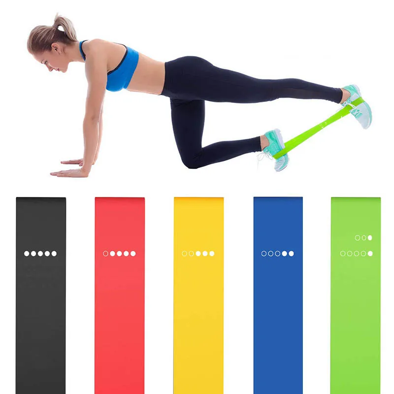 

5PCS Yoga Resistance Bands Stretching Rubber Loop Exercise Fitness Equipment Body Pilates Strength Training