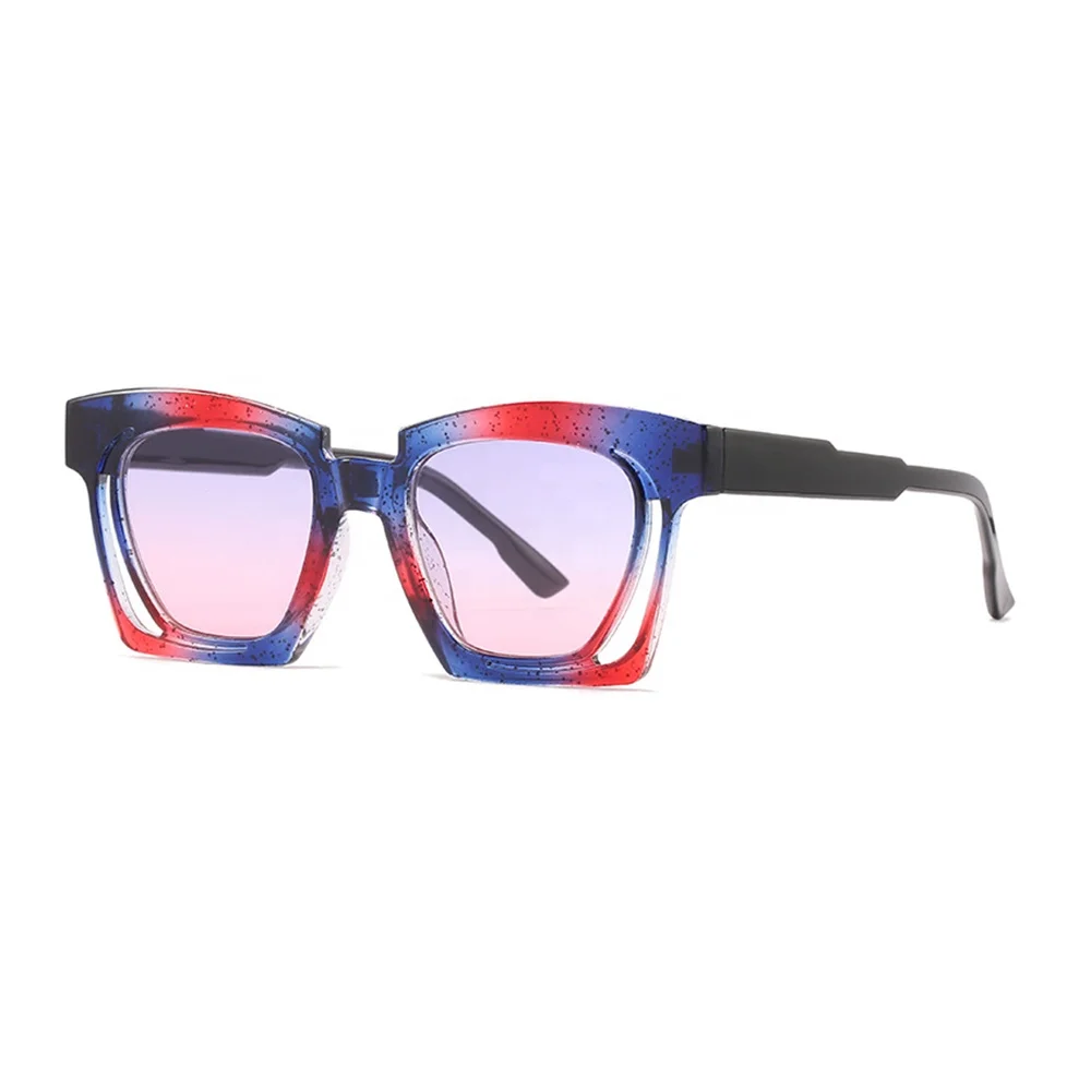 

2021 Fashion New Wholesale Sunglasses Large Frame Multicolor Designer Ladies Summer Luxury Sunglasses