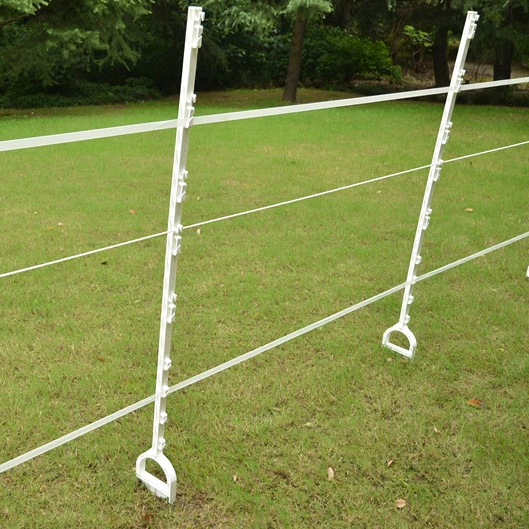 

PST013 Plastic Insulated Fence Post Electric Fencing Posts 1.2m Plastic Step in Post PP Temporary fences for Horse, White or customized